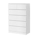 6 Chest of Drawers - Pepe White