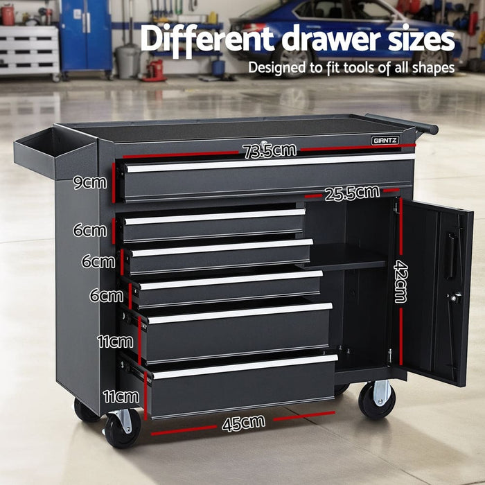 6 Drawer Tool Box Chest Cabinet Toolbox Storage Garage