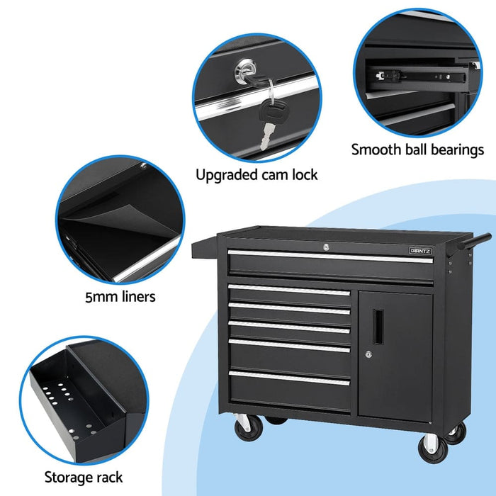 6 Drawer Tool Box Chest Cabinet Toolbox Storage Garage