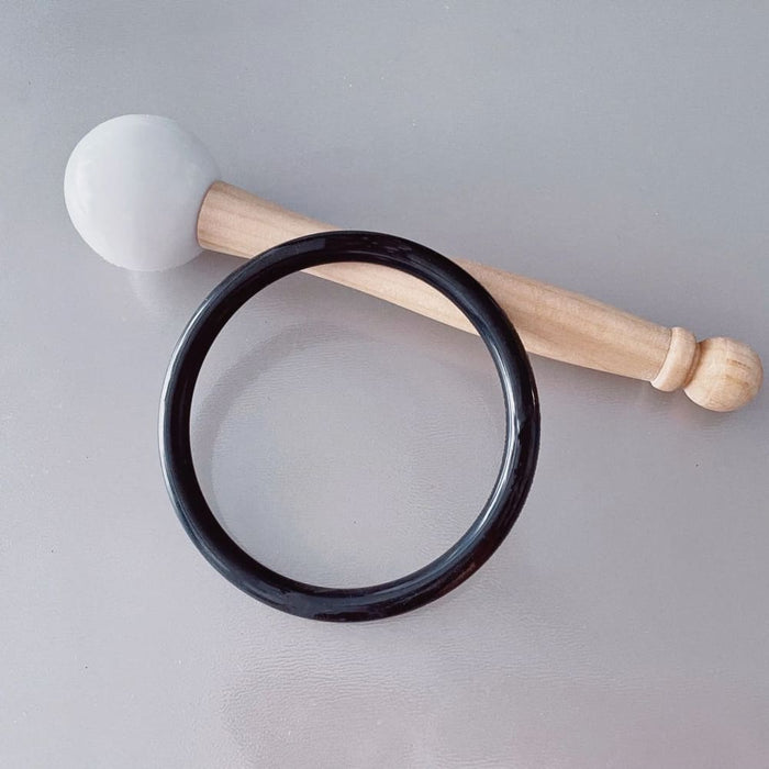 6 Inch Perfect Pitch Cdefgab Note Frosted Quartz Crystal