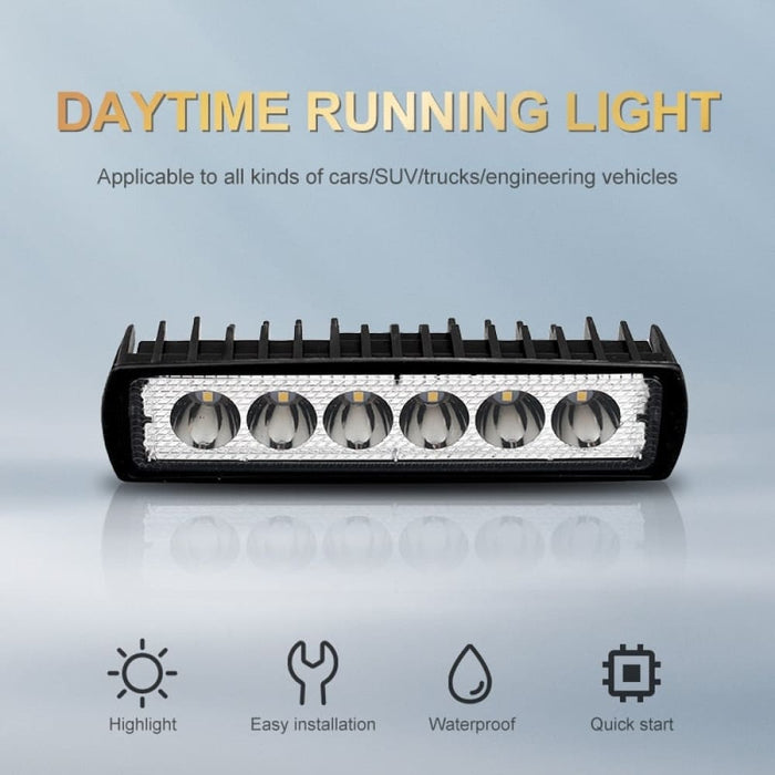 6 Led Offroad Car Work Light Spotlight Daytime Running 12v