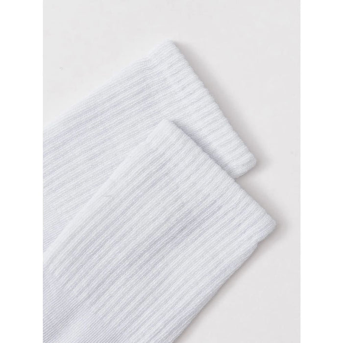 6 Pairs Unisex Middle Tube Socks White Black Sweat