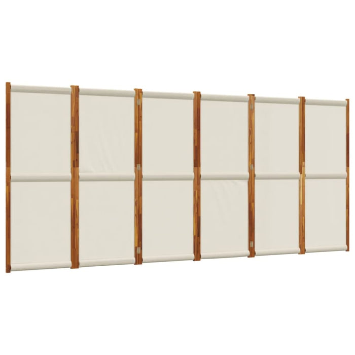 6-panel Room Divider Light Grey 420x180 Cm Abbttpn