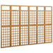 6 Panel Room Divider Trellis Solid Fir Wood Gl52161