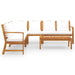 6 Piece Garden Lounge Set with Cushion Cream Solid Acacia