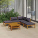 6 Piece Garden Lounge Set with Cushion Solid Acacia Wood
