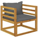 6 Piece Garden Lounge Set with Cushion Solid Acacia Wood