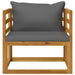 6 Piece Garden Lounge Set with Cushion Solid Acacia Wood