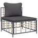 6 Piece Garden Lounge Set with Cushions Anthracite Poly