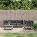 6 Piece Garden Lounge Set with Cushions Anthracite Poly