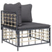 6 Piece Garden Lounge Set with Cushions Anthracite Poly