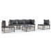 6 Piece Garden Lounge Set with Cushions Anthracite Poly