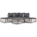 6 Piece Garden Lounge Set with Cushions Anthracite Poly