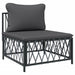 6 Piece Garden Lounge Set with Cushions Anthracite Steel