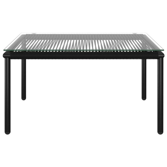 6 Piece Garden Lounge Set with Cushions Black Pvc Anpko