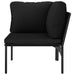 6 Piece Garden Lounge Set with Cushions Black Pvc Anpnn