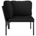 6 Piece Garden Lounge Set with Cushions Black Pvc Anpnn