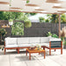 6 Piece Garden Lounge Set with Cushions Cream Solid Acacia
