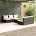 6 Piece Garden Lounge Set with Cushions Poly Rattan Black