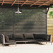 6 Piece Garden Lounge Set with Cushions Poly Rattan Dark