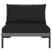6 Piece Garden Lounge Set with Cushions Poly Rattan Dark