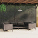 6 Piece Garden Lounge Set with Cushions Poly Rattan Dark