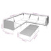 6 Piece Garden Lounge Set with Cushions Poly Rattan Dark