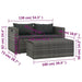 6 Piece Garden Lounge Set with Cushions Poly Rattan Grey