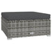6 Piece Garden Lounge Set with Cushions Poly Rattan Grey
