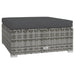 6 Piece Garden Lounge Set with Cushions Poly Rattan Grey