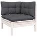 6 Piece Garden Lounge Set with Cushions White Solid