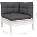 6 Piece Garden Lounge Set with Cushions White Solid