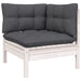6 Piece Garden Lounge Set with Cushions White Solid