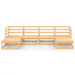 6 Piece Garden Lounge Set Solid Pinewood Tbilbla