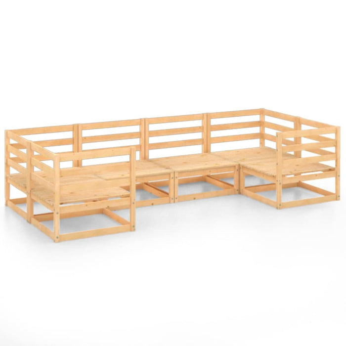 6 Piece Garden Lounge Set Solid Pinewood Tbilxtk