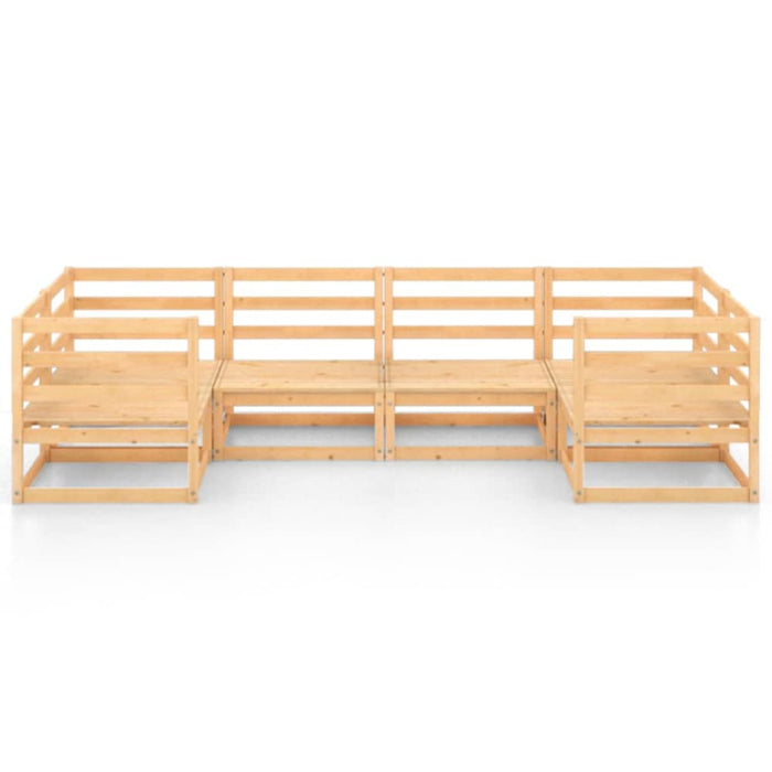 6 Piece Garden Lounge Set Solid Pinewood Tbilxtk