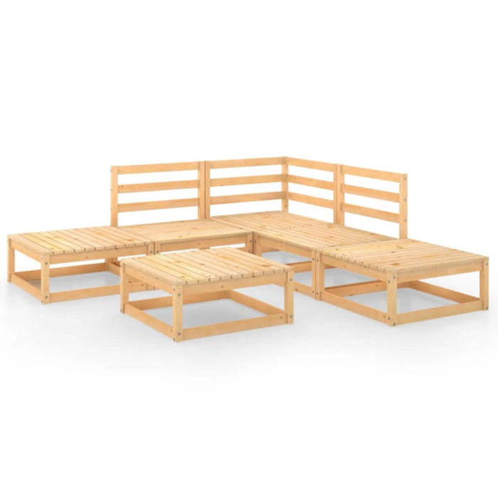 6 Piece Garden Lounge Set Solid Pinewood Tbipakk