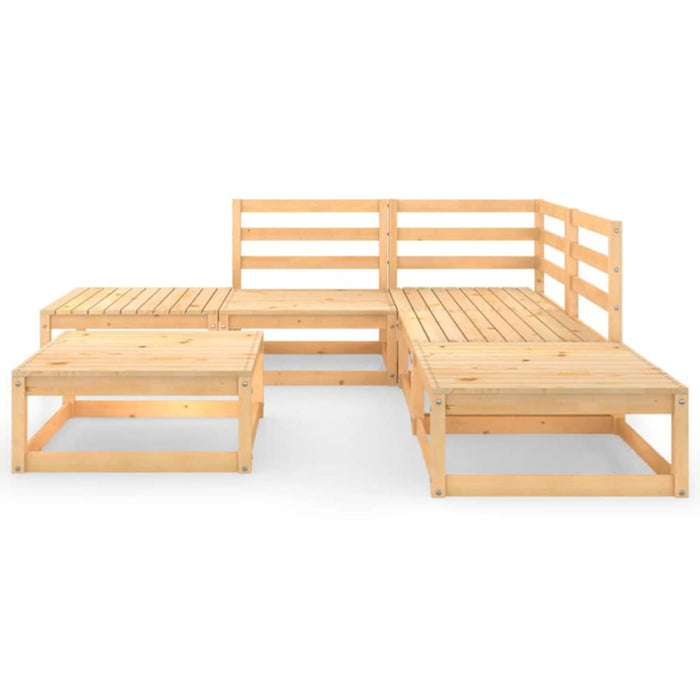 6 Piece Garden Lounge Set Solid Pinewood Tbipakk
