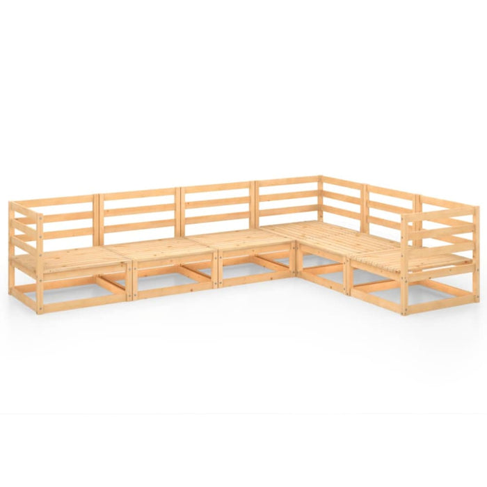 6 Piece Garden Lounge Set Solid Pinewood Tbipita