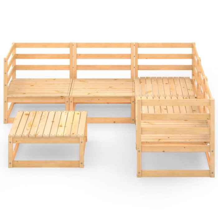 6 Piece Garden Lounge Set Solid Pinewood Tbipixk