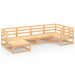 6 Piece Garden Lounge Set Solid Pinewood Tbiplna