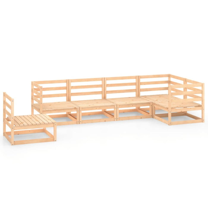 6 Piece Garden Lounge Set Solid Pinewood Tbippna