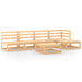 6 Piece Garden Lounge Set Solid Pinewood Tbippok