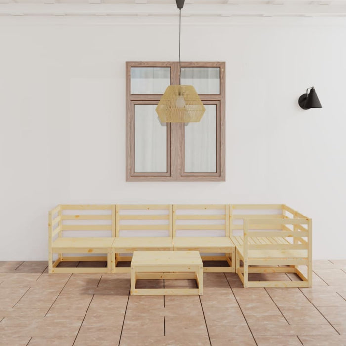 6 Piece Garden Lounge Set Solid Pinewood Tbipppk