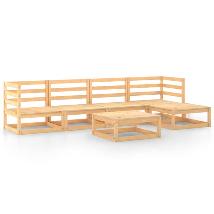 6 Piece Garden Lounge Set Solid Pinewood Tbipptk