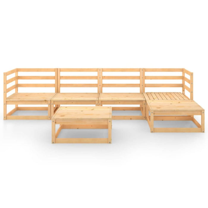 6 Piece Garden Lounge Set Solid Pinewood Tbipptk