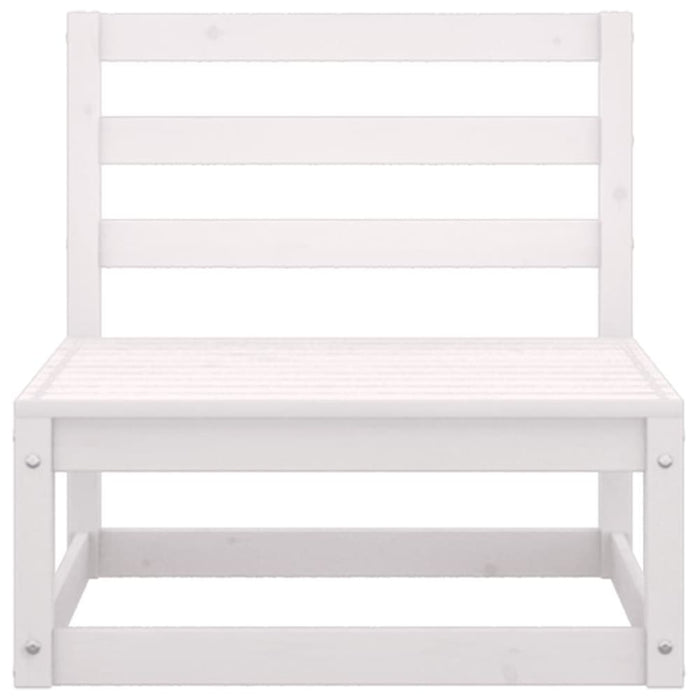 6 Piece Garden Lounge Set White Solid Pinewood Tbipitb