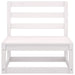 6 Piece Garden Lounge Set White Solid Pinewood Tbipitb