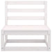 6 Piece Garden Lounge Set White Solid Pinewood Tbiplnp
