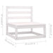 6 Piece Garden Lounge Set White Solid Pinewood Tbiplnp